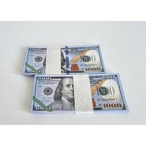 Paper Ancestor Money-New Bundles of 1000 Dollar Bills